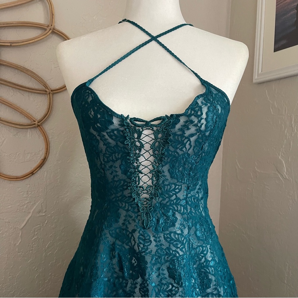 Vintage 90s Lace Lingerie Mini Whimsy Night Gown Fairy Whimsigoth Romantic Dress - Picture 2 of 16